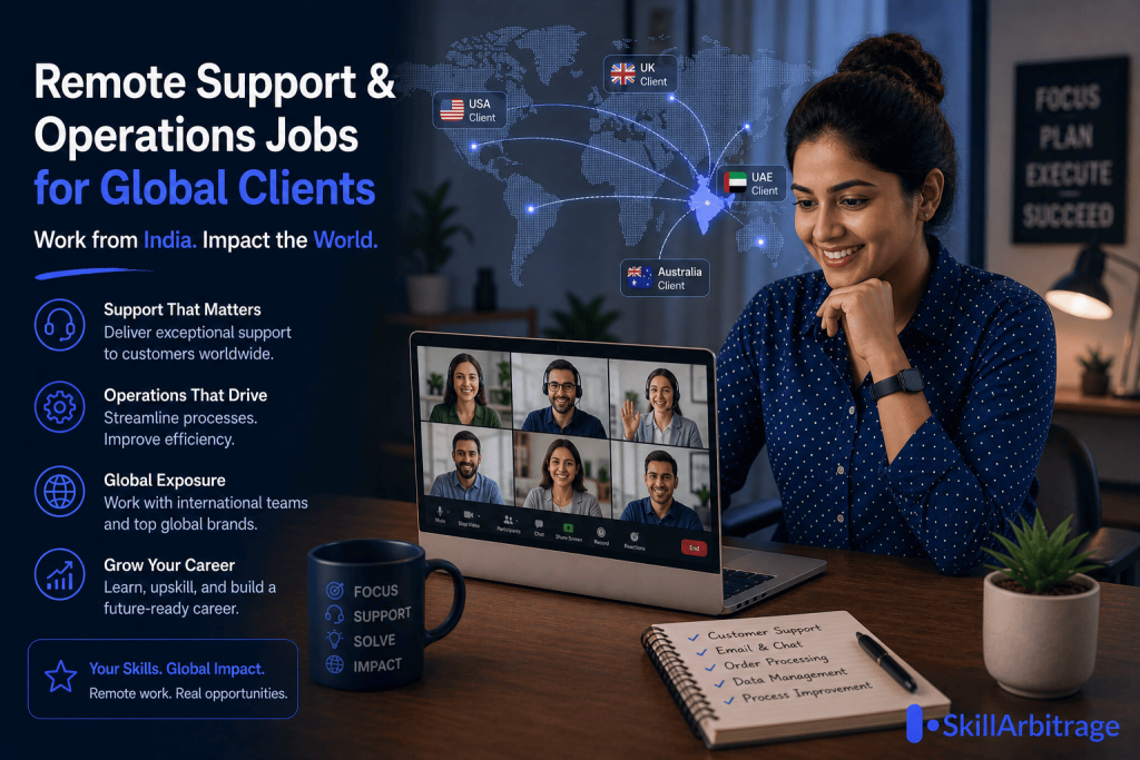 Discover 5 industries hiring for remote support and operations jobs from India. SaaS, e-commerce, fintech, healthcare tech, and edtech opportunities.