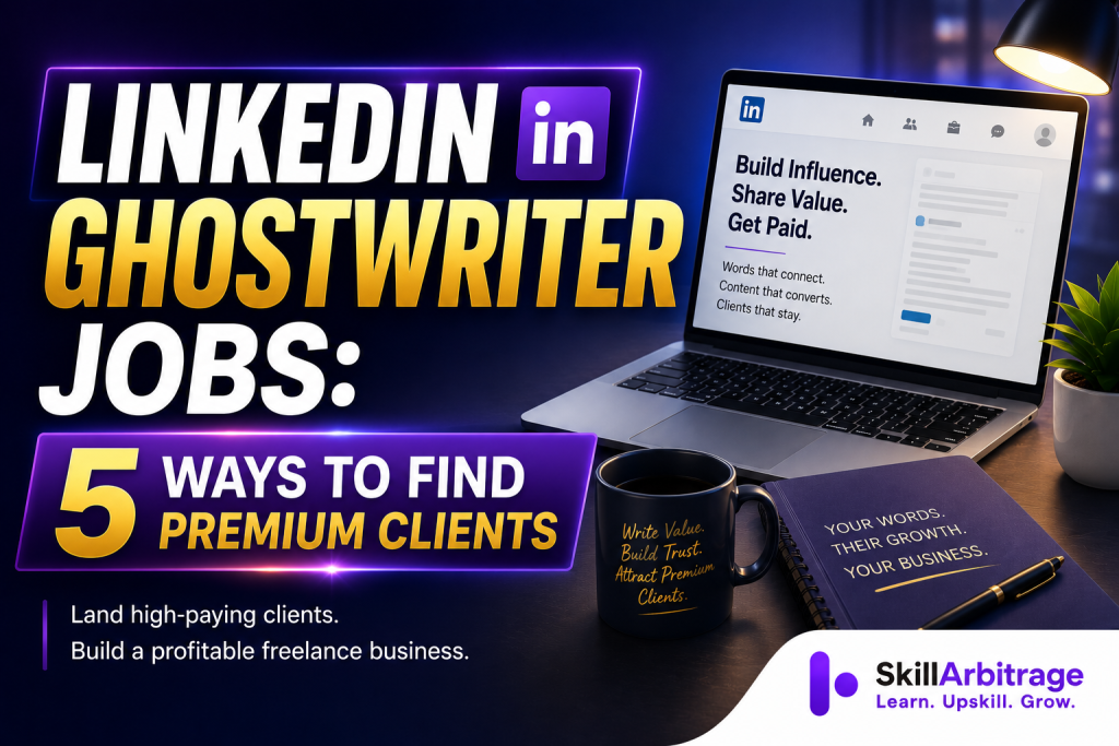 Premium LinkedIn ghostwriter jobs pay $2k-$10k+/month. See the 5 channels they come from, how to spot a premium client, and where to start from India