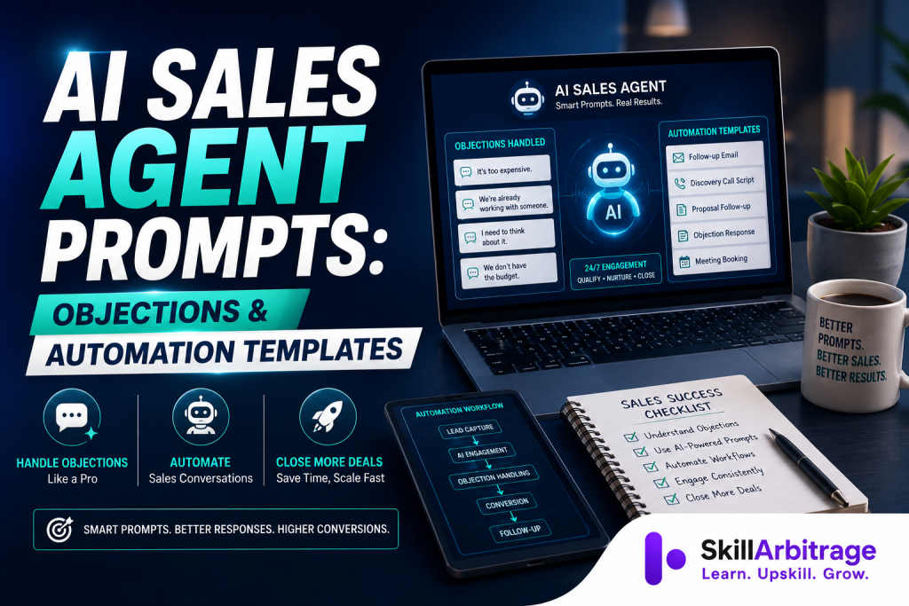 Copy-ready AI sales agent prompts: objection-handling scripts for price and timing, automation templates for leads and follow-ups, plus how to wire them in