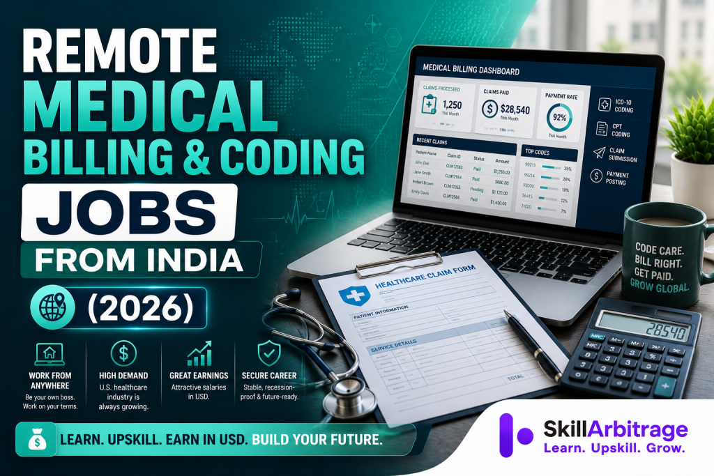 Remote medical billing and coding jobs from India are real, but rarely direct US hires. The three routes that work, what they pay, and the certification that gets you in