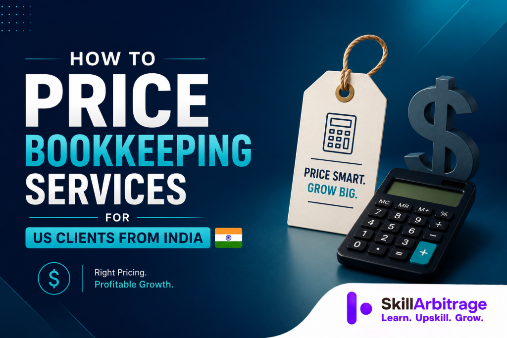 Price bookkeeping services for US clients from India with fixed monthly packages of $300 to $1,500, not $5 hourly rates. Includes rate math, GST and tax rules.