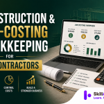 Construction bookkeeping codes every cost to a job, earns revenue by percent complete, bills with retainage and proves it on a monthly WIP report